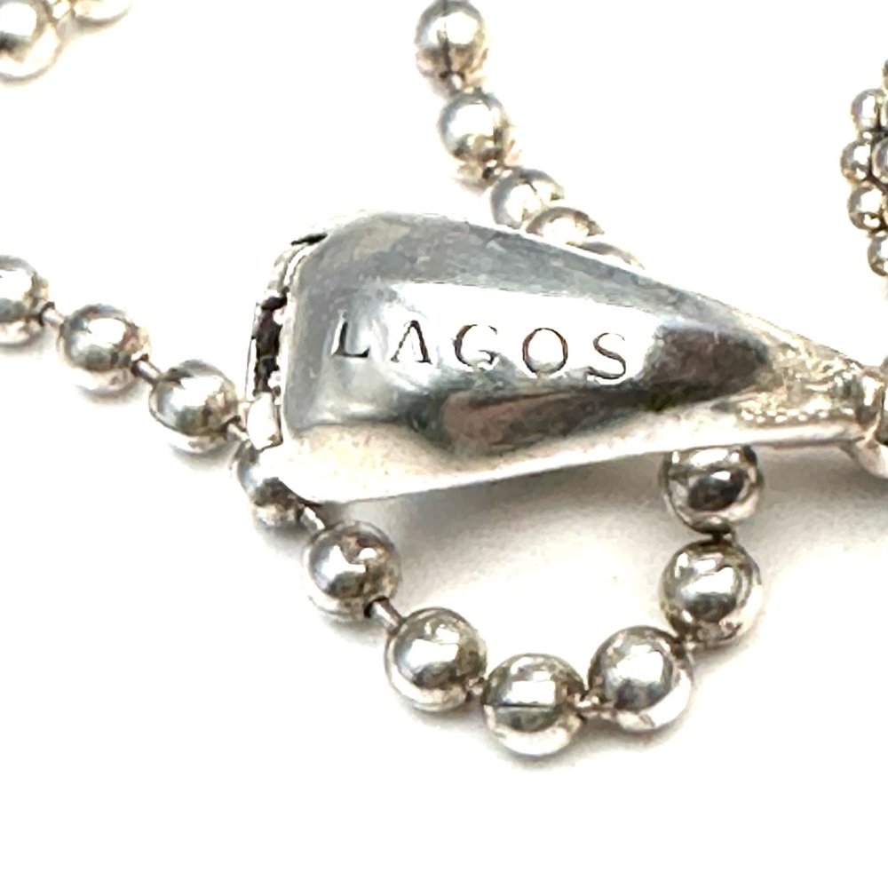 Lagos Rare Wonders Silver Floral Heart Pendant Necklace - Picture 7 of 9